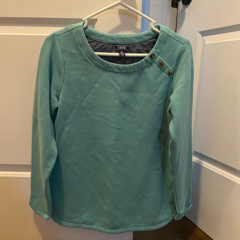 Izod fleece lined teal size S top